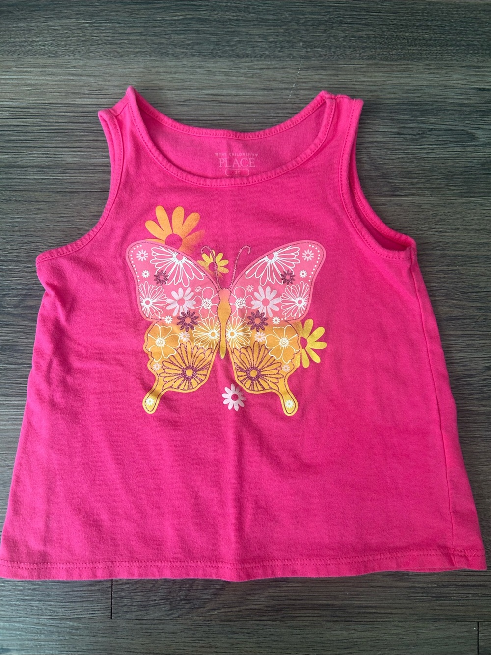 3/$12 The Children’s Place Pink Butterfly Tank Top Girls Size 3T